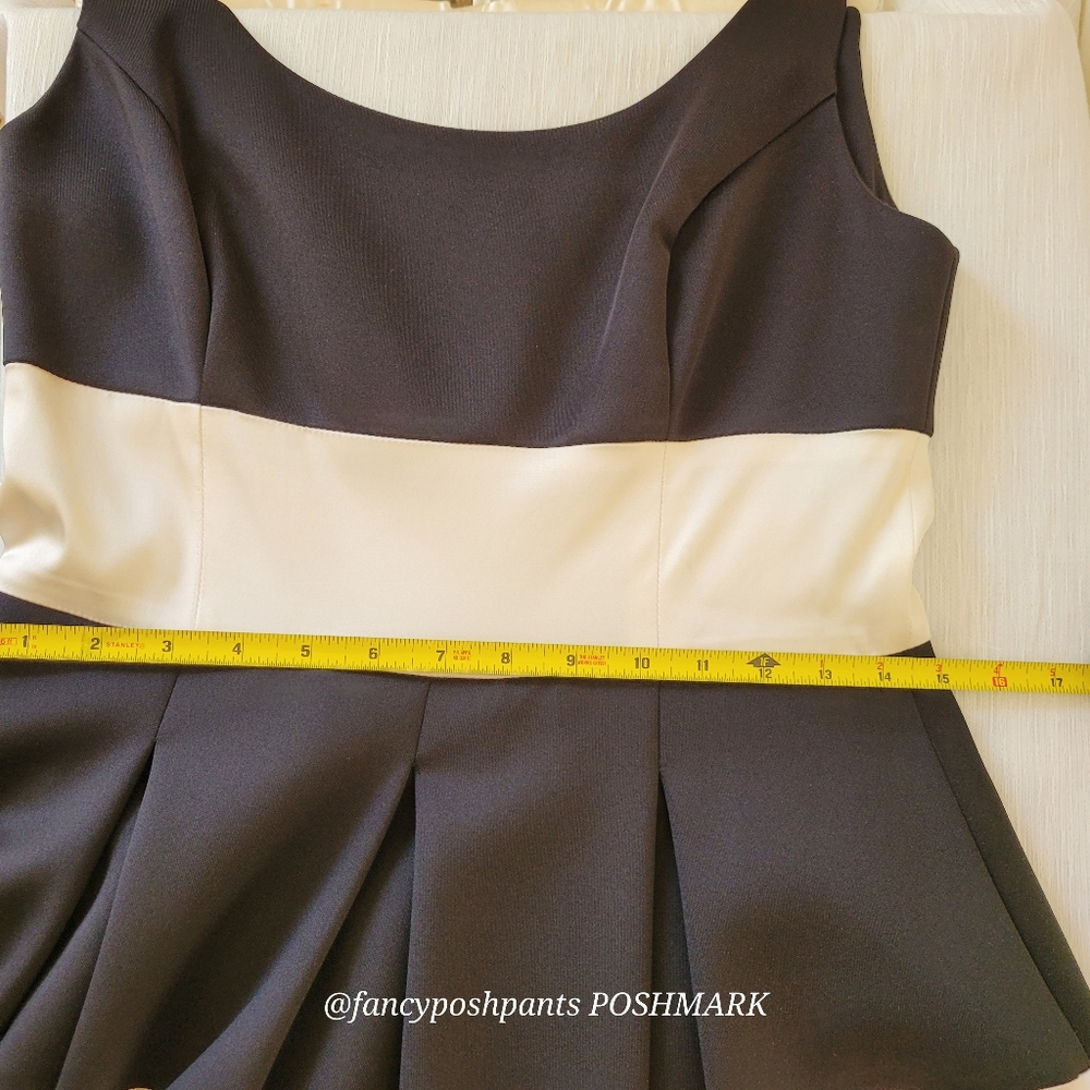 RALPH LAUREN formal tiered fully lined satiny stripe dress cocktail party dance - Picture 8 of 17